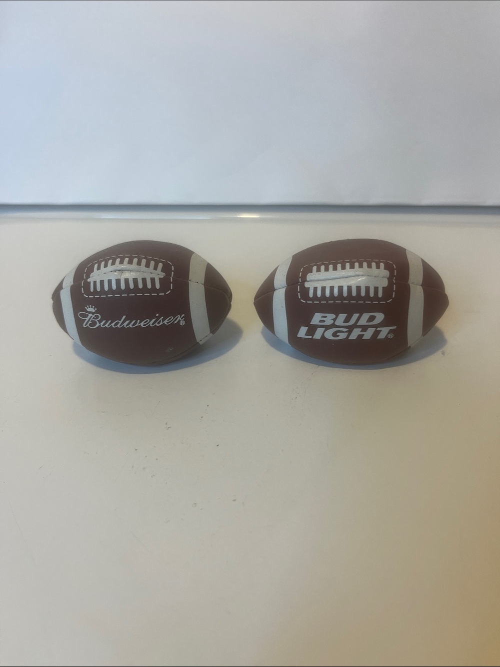 Small Football Bean Bags Budweiser and Bud Light